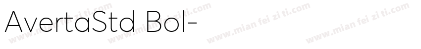 AvertaStd Bol字体转换